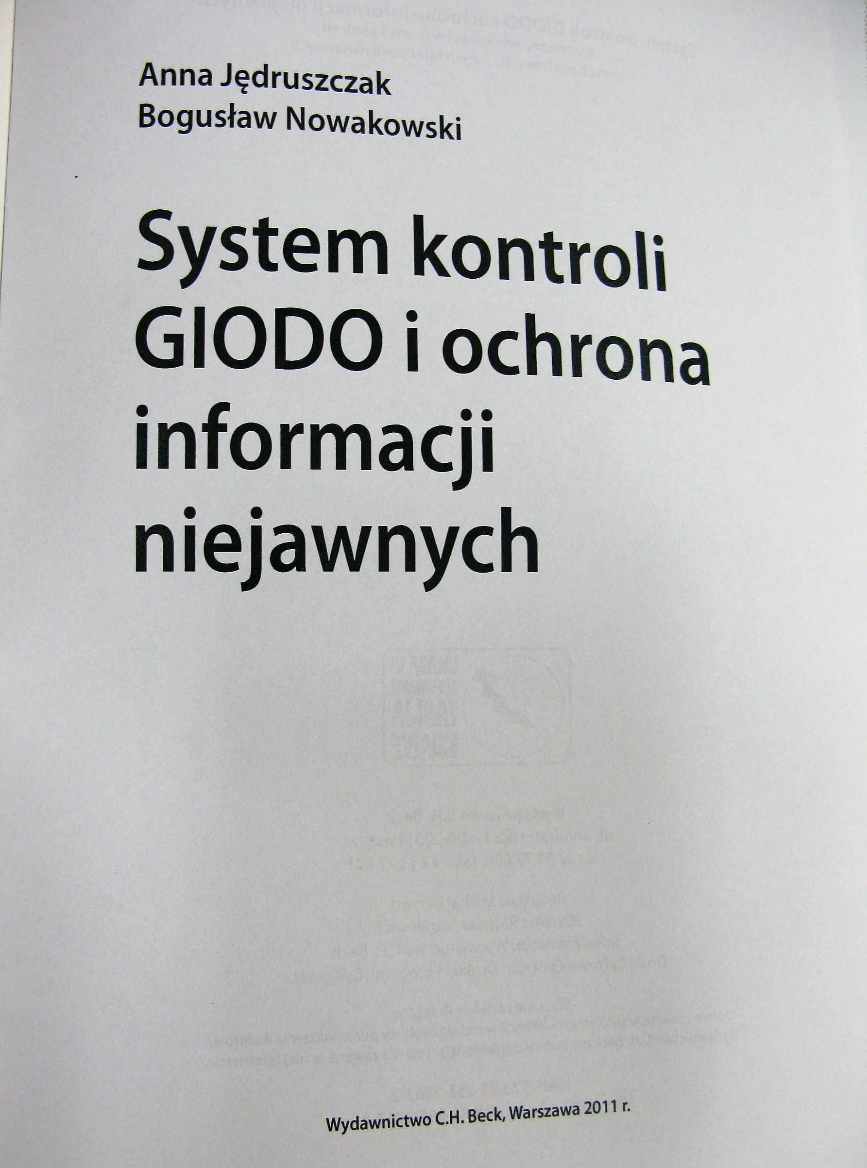 System kontroli GIODO i ochrona informacji niejawnych CH Beck