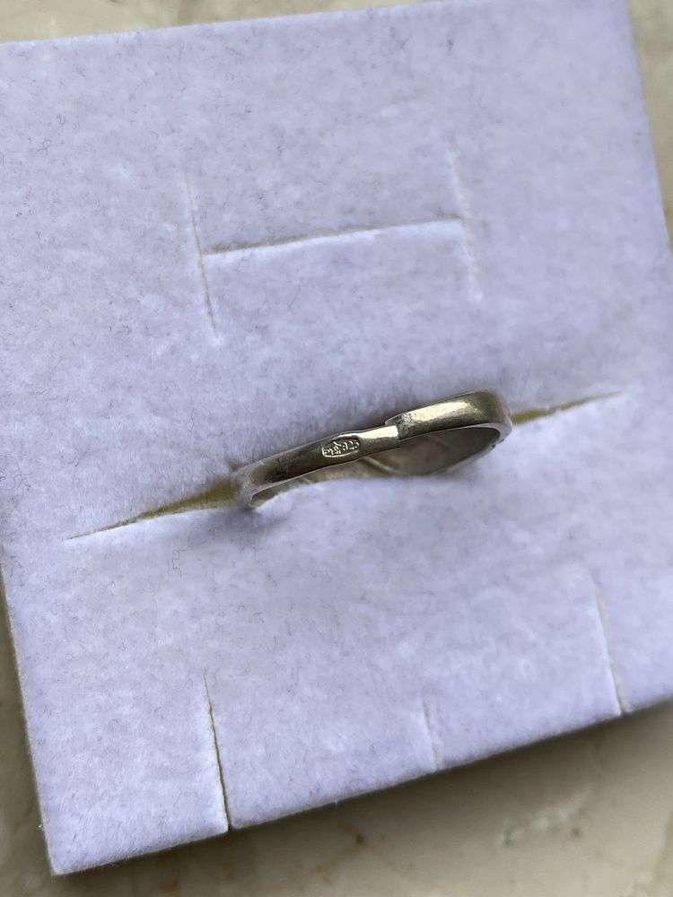 Srebrny 925 unisex pierścionek  18mm ~2g