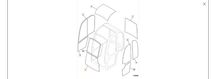 SZYBA przednia Dolna JCB 8014, 8016, 8018, 8020