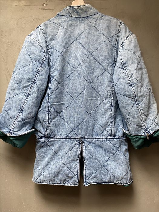 Marmurkowa jeansowa kurtka vintage unikat
