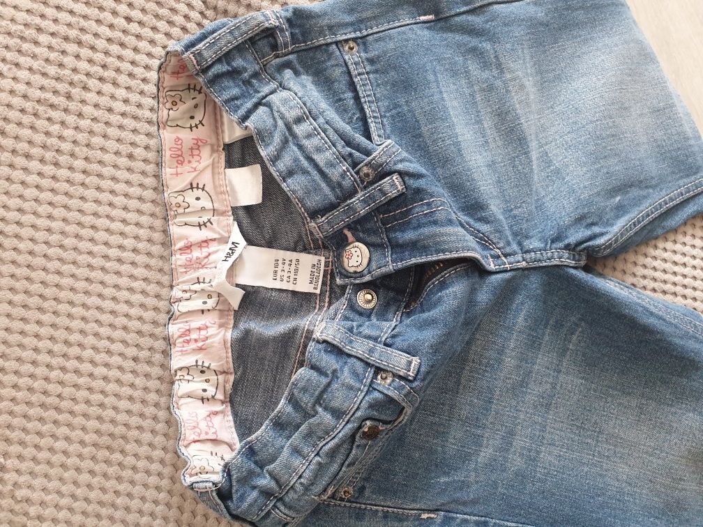 Jeansy H&M 104 Hello Kitty