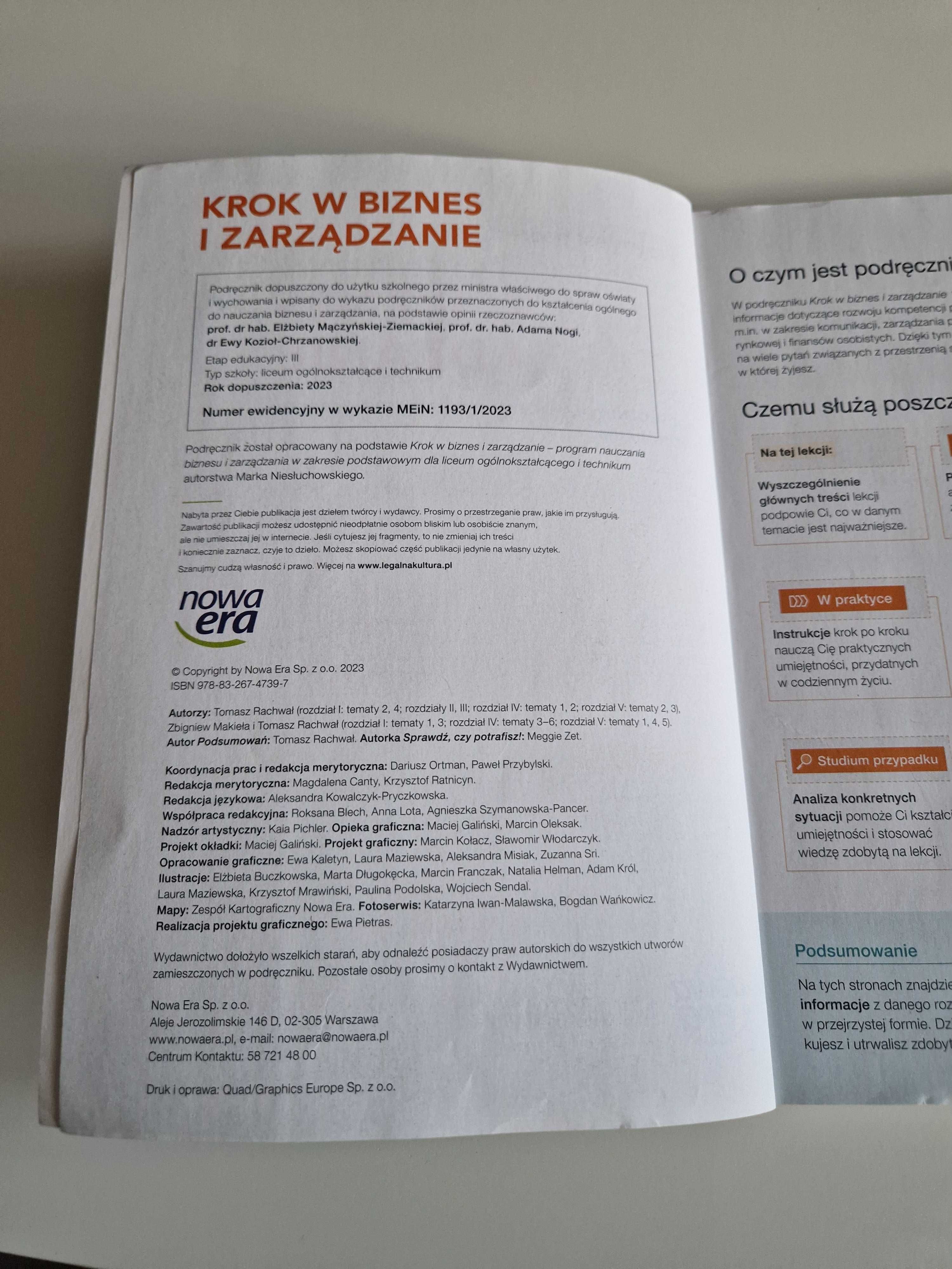 Sprzedam książkę biznes i zarządzanie kl.1