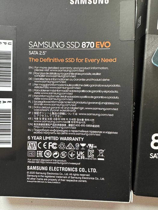 SSD диск Samsung 870 EVO 250GB 2.5" SATAIII 3D V-NAND