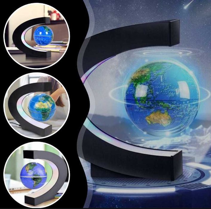 Globus fizyczny dla dzieci nowoczesny LEWITUJĄCY podświetlany prezent