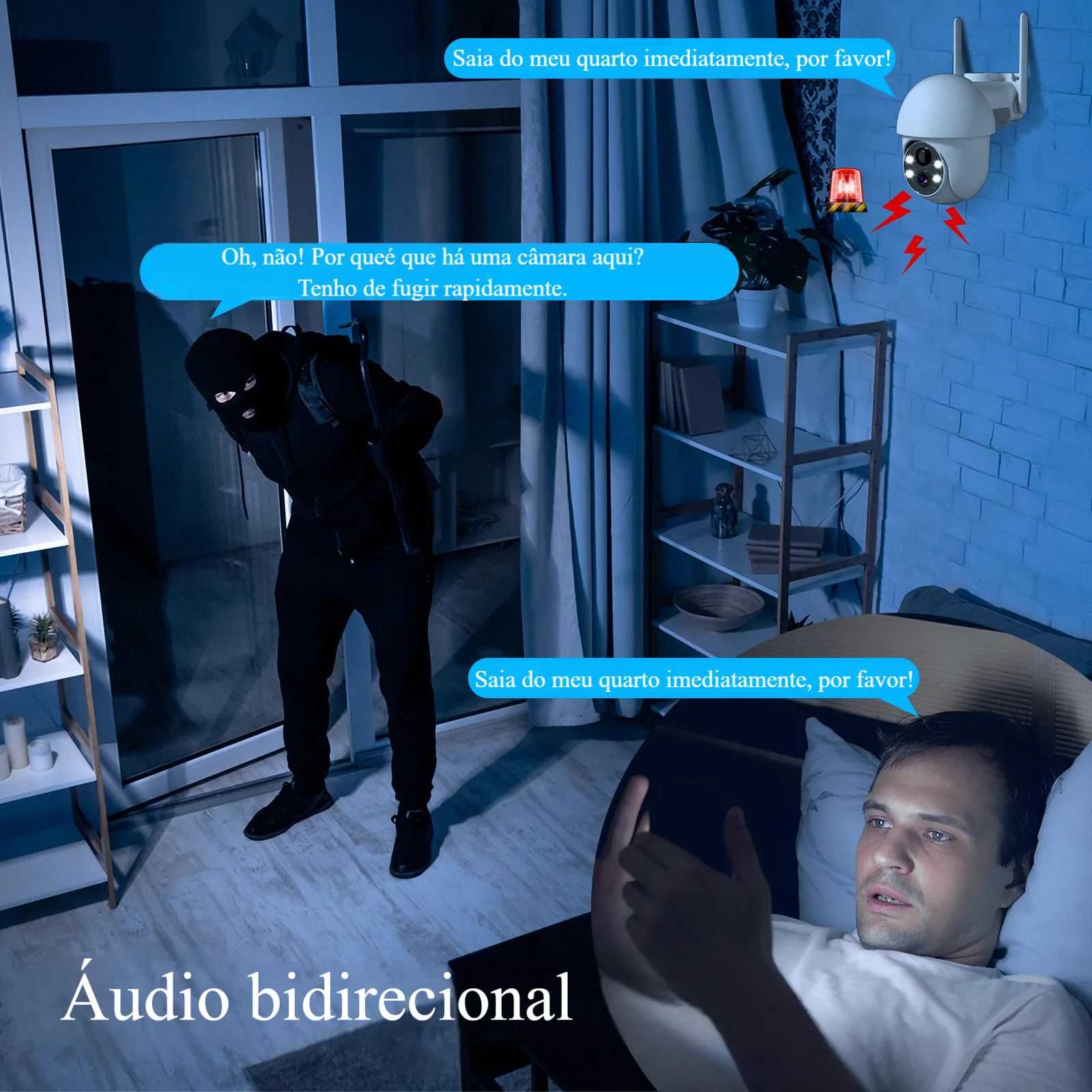 Câmara WiFi 3MP * c/ Bateria * Solar * Visão Noturna * Áudio