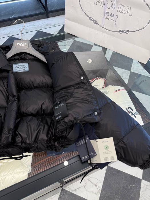 Пуховик Прада Prada жіночий натуральний качиний пух