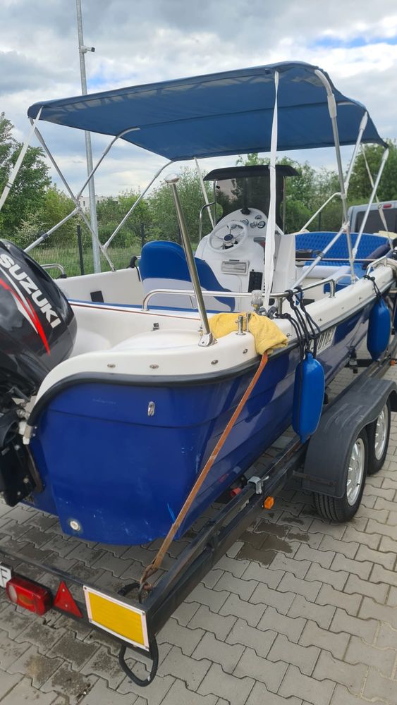 Motorówka Open 620 plus Suzuki DF70A plus przyczepa dmc 1300kg
