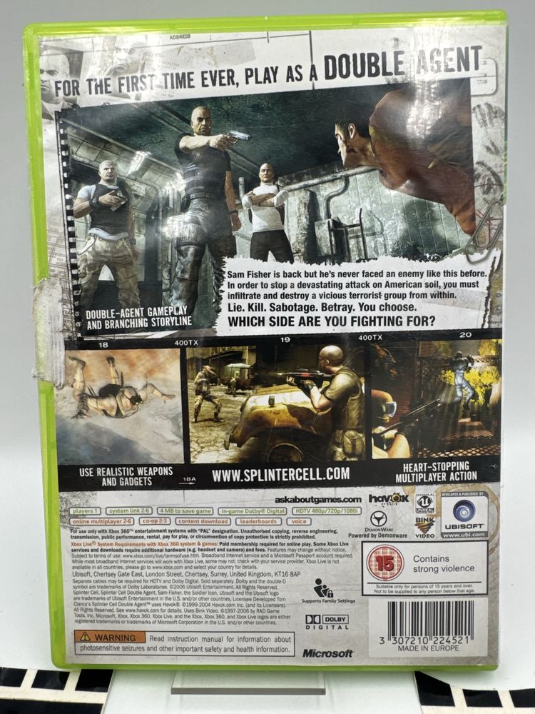 Splinter Cell Double Agent Xbox 360 Gwarancja
