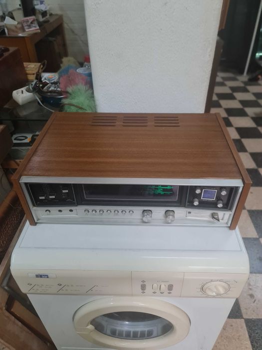Gira discos BSR 710 e receiver vintage SHARP