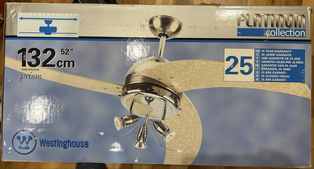 Westinghouse - elegancka lampa, wentylator