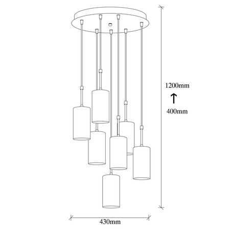 Lampa Daffnia minimalistyczna na okrągłej podsufitce DEL1DCL14-104