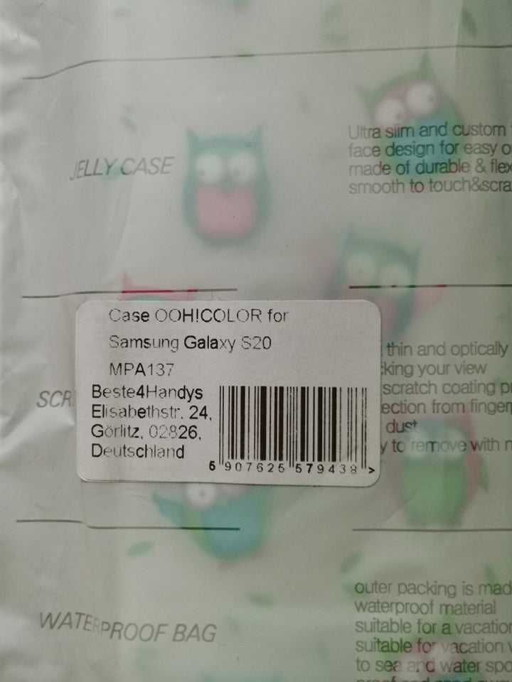 Etui gumowe ochronne na Samsung Galaxy S20