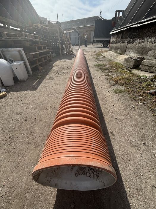Труба ПП гофрована двослойна з раструбом SN-8 d 300mm, 6m.