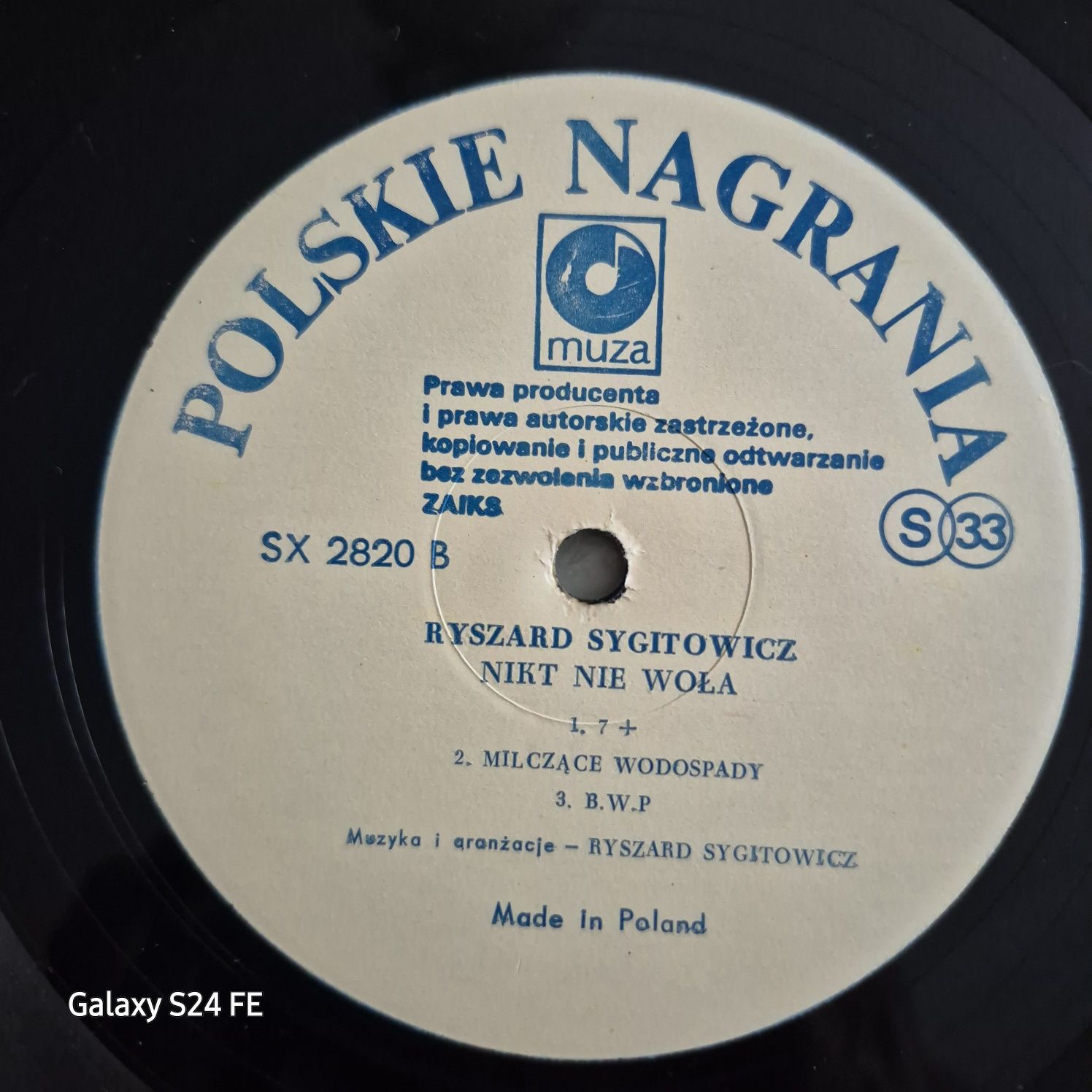 Płyta winylowa/Ryszard Sygitowicz-Nikt nie woła/1989r./Mint.