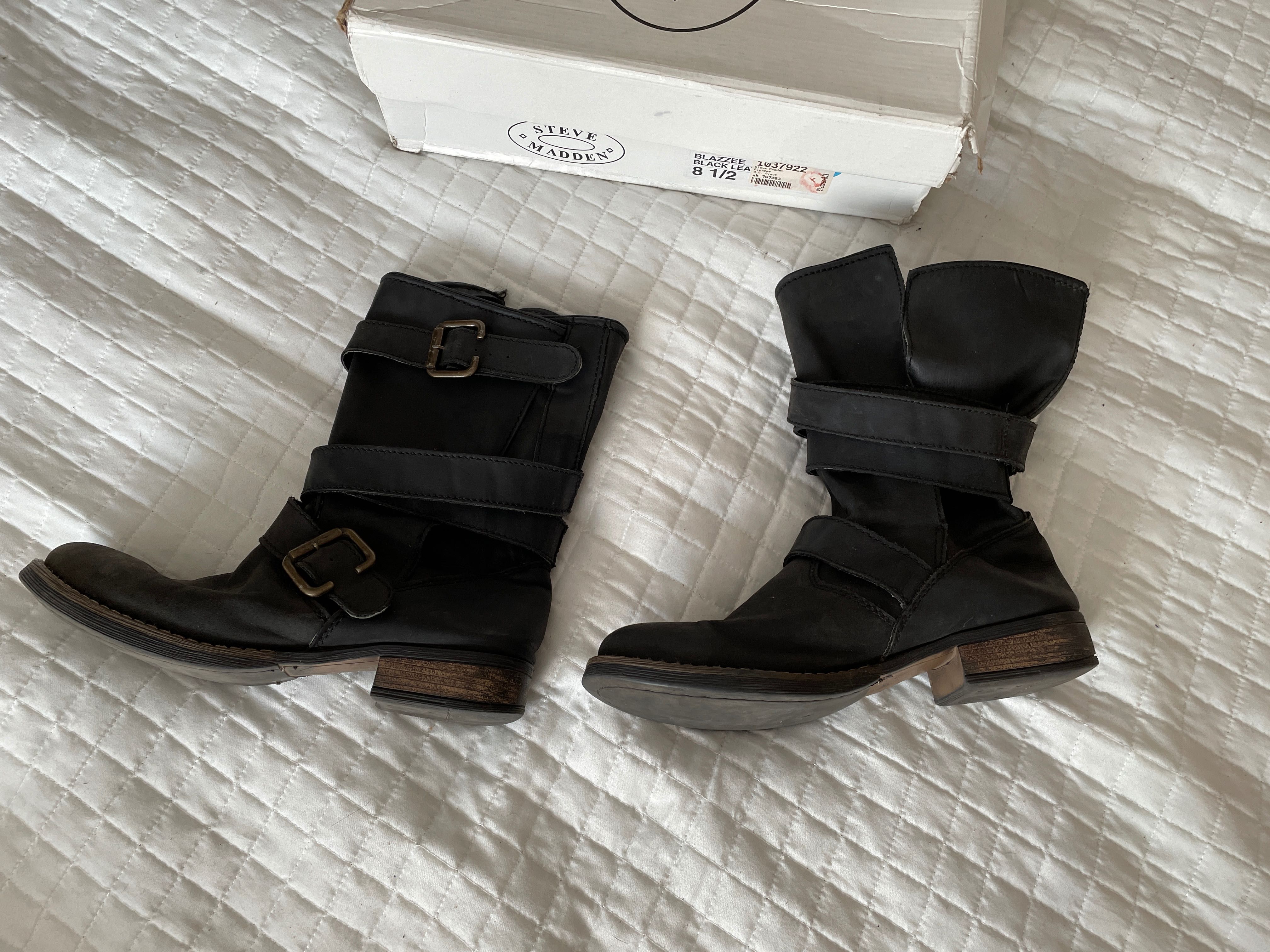 Steve Madden damskie bikery skóra naturalna 8,5 39 25,5 cm