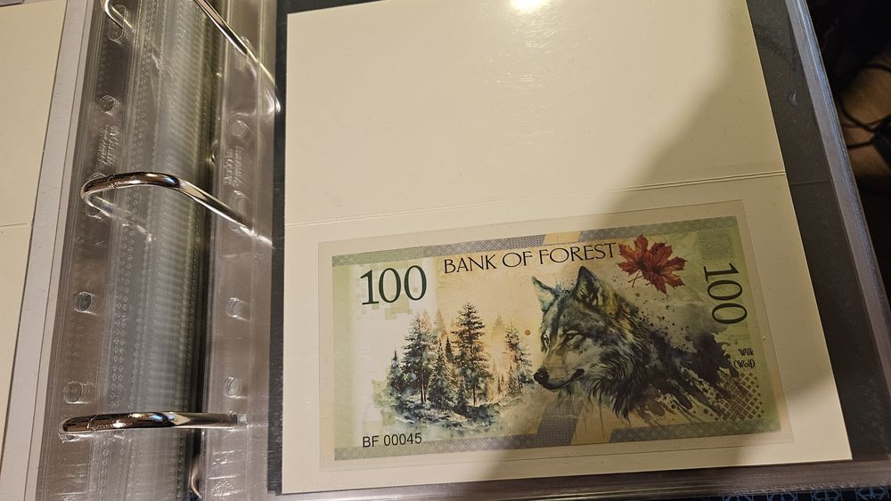 Piękny Wilk nr 45 PWPW Banknot testowy Walor kolekcjonerski Rzadkość