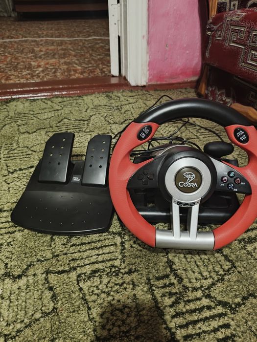 Руль кобра для Пк , ПС ,3 Пс 4 з педалями і кріпленням до столу