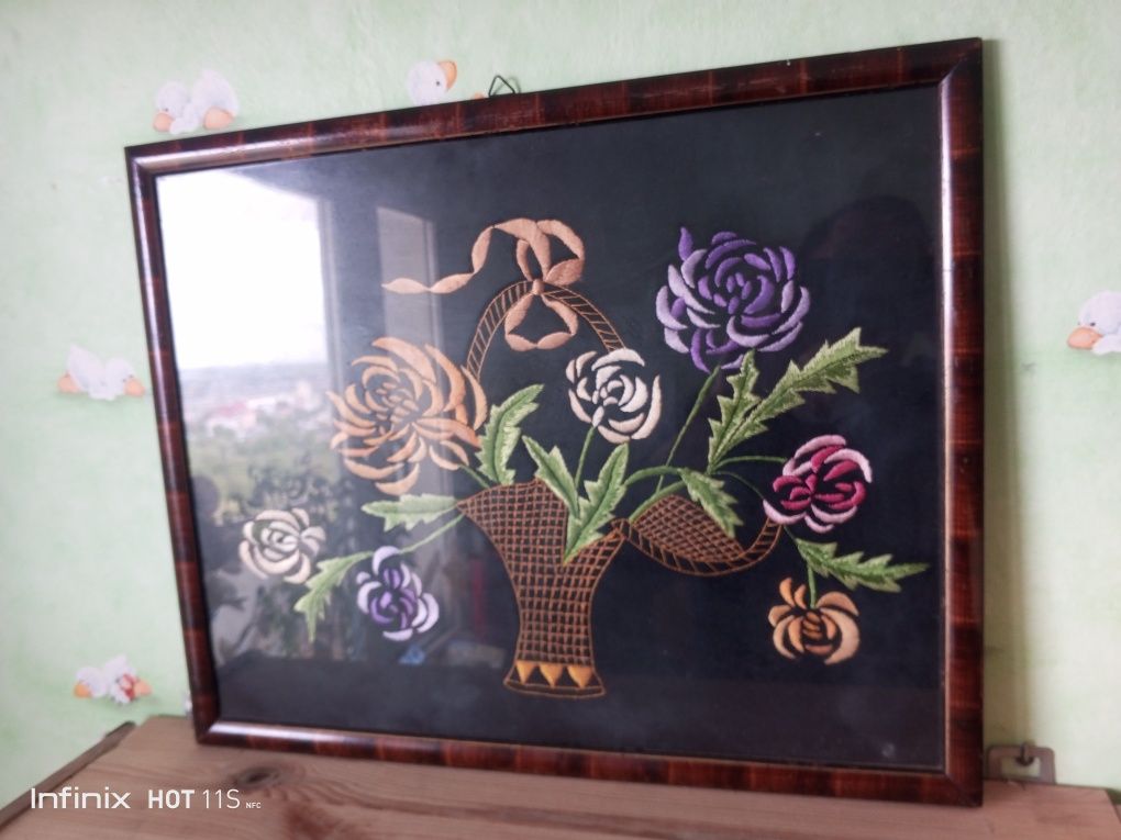 Obraz haftowany lata 60