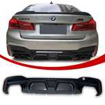 BMW G30 G31 Tylny Dyfuzor Zderzaka Dokładka Tylna CS Carbon+Czarny