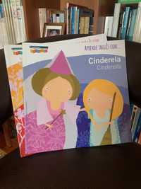 Livro infantil - Aprende en inglês com… Cinderela (4 livros)