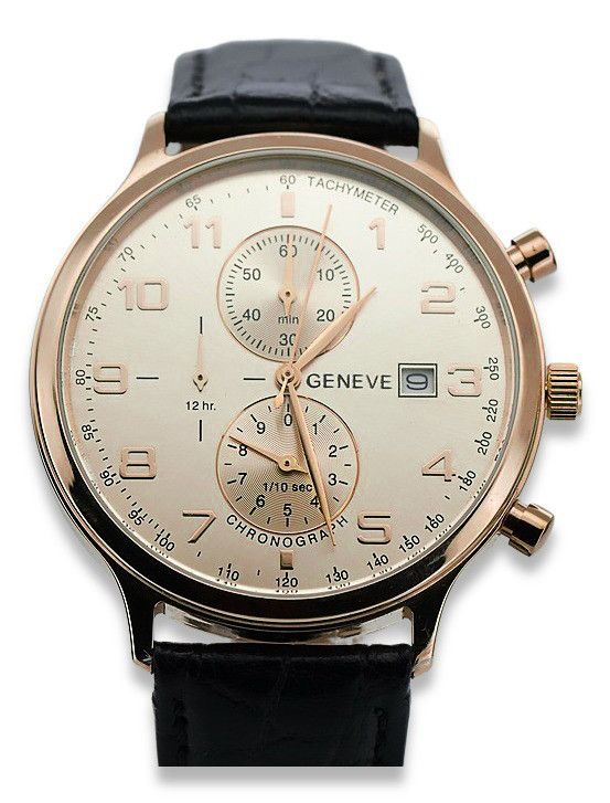 Zegarek męski z czerwonego różowego złota 14k 585 Geneve mw005r Poznań