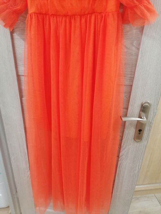 Długa sukienka na sesję ciążową XL