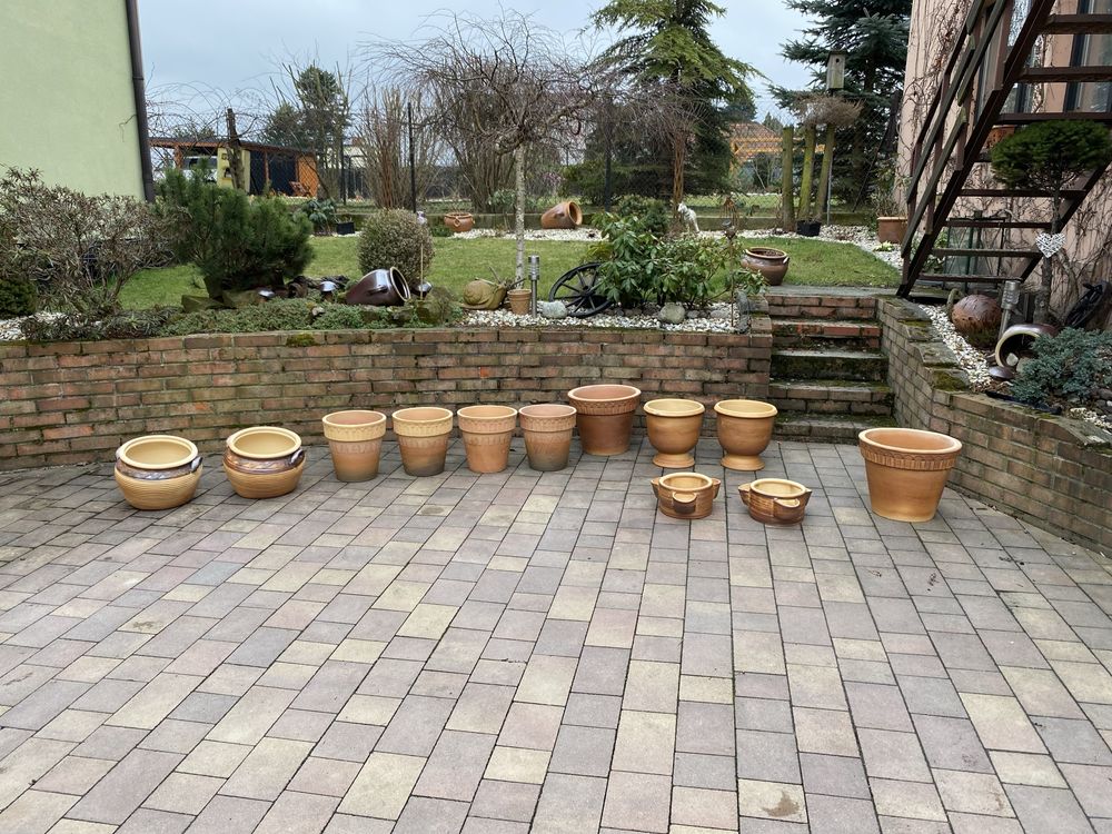 Donice ogrodowe , ceramiczne , nowe , produkt polski , różne wzory.