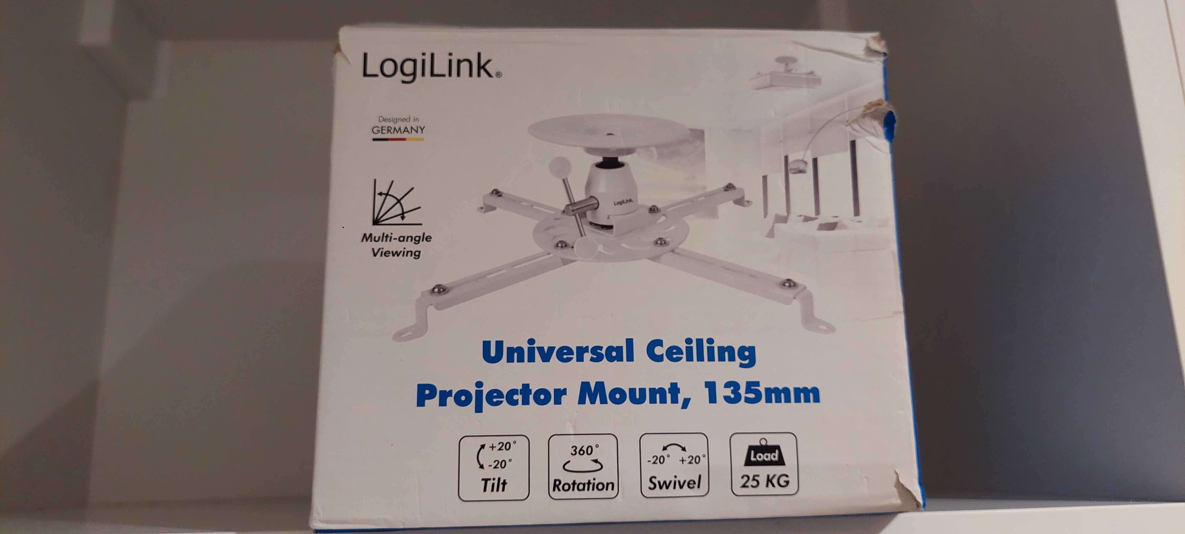 LogiLink BP0056 - Uchwyt do projektora, max. 25kg. Długość 135 mm