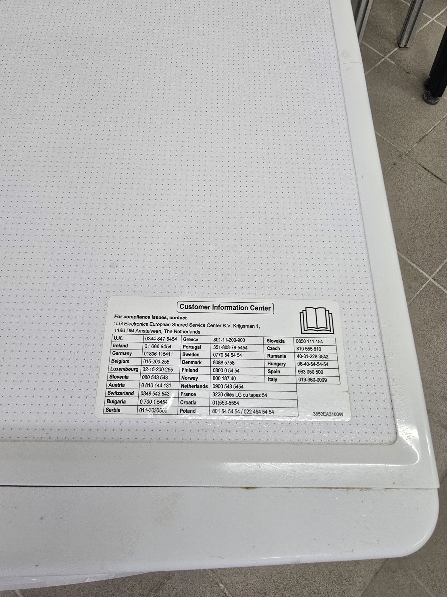 Pralka lg 8kg 3850ea3100w