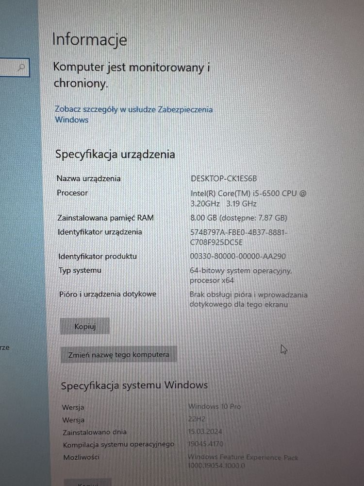 Komputer Dell D11S Windows 10 Pro