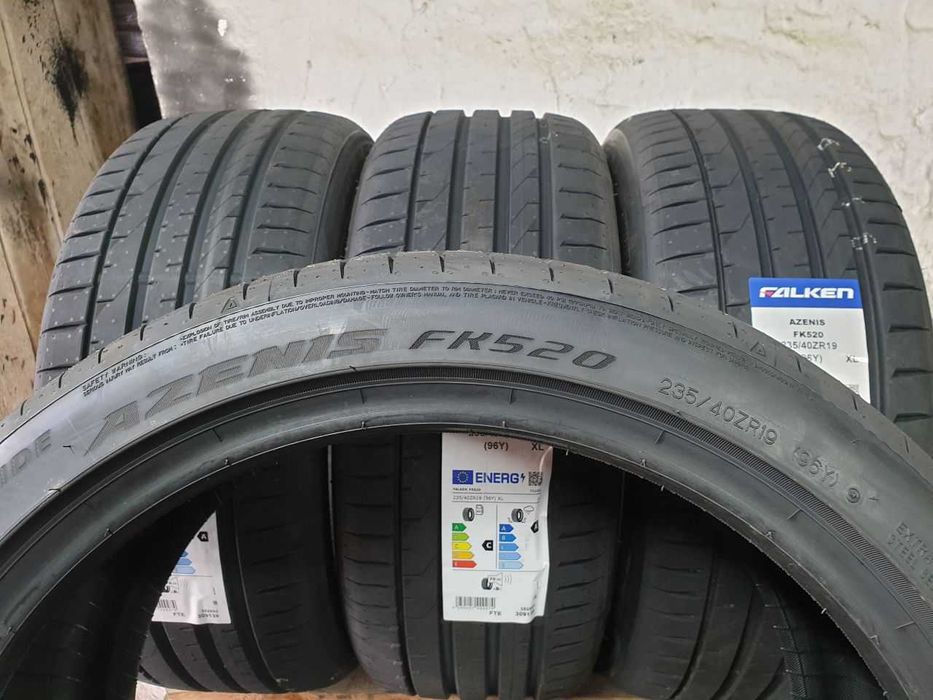 Cztery Nowe Opony letnie 235/40R19 7,8mm 2024r Falken Azenis FK520