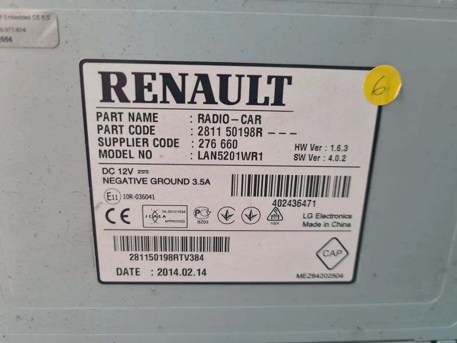 Rádio / auto-rádio RENAULT Captur (J5_)