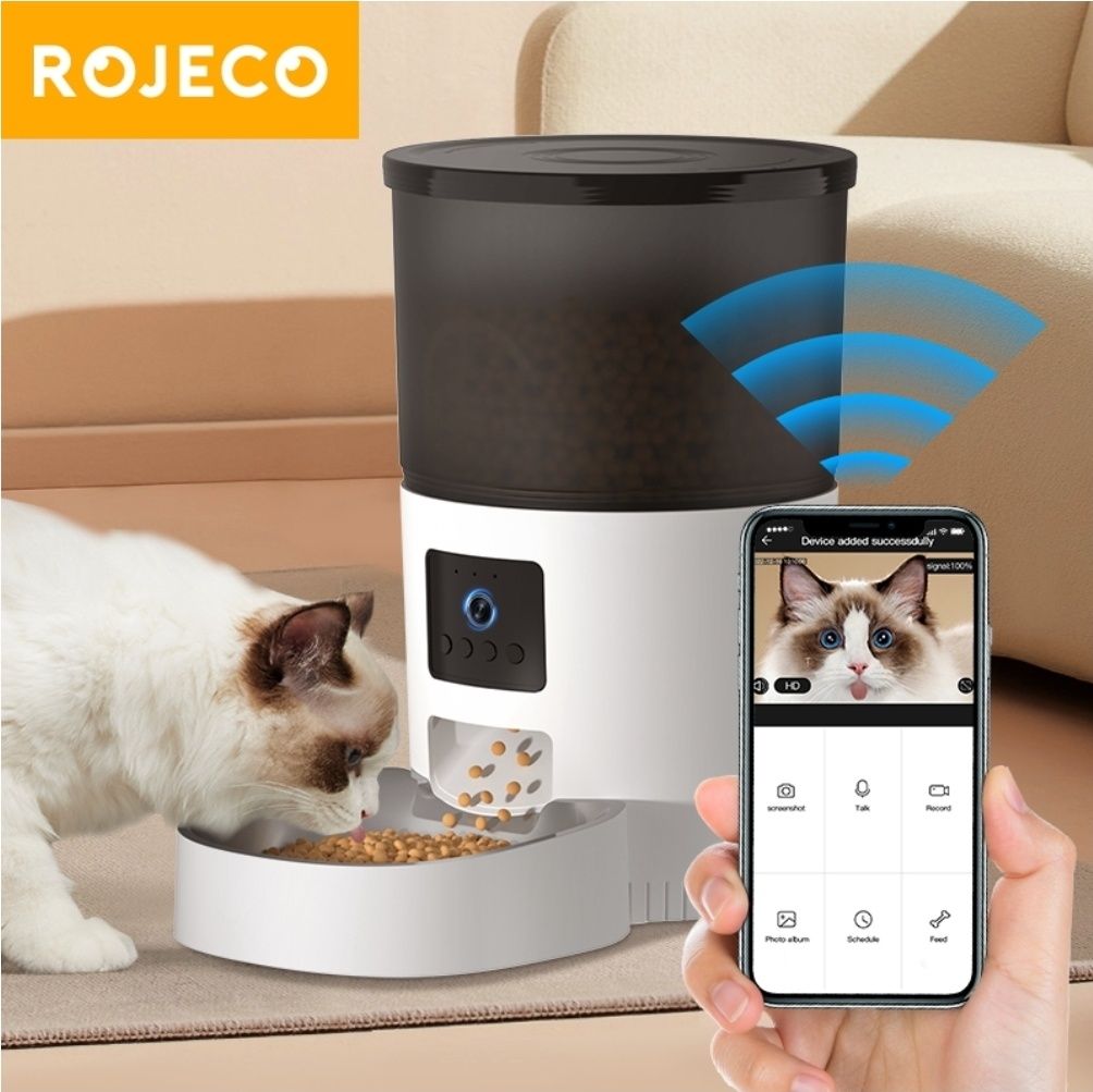 Годівниця для кота ROJECO з камерою та Wi-Fi