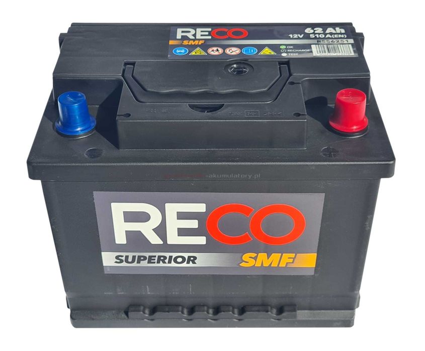 Akumulator RECO 62Ah 510A Stefana Wyszyńskiego 31B