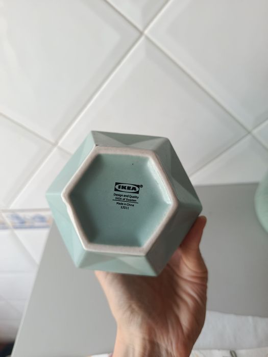 Vasos IKEA verde turquesa