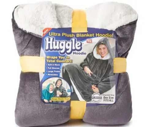 Теплий темно-синій плед-худі — лише 320 грн!