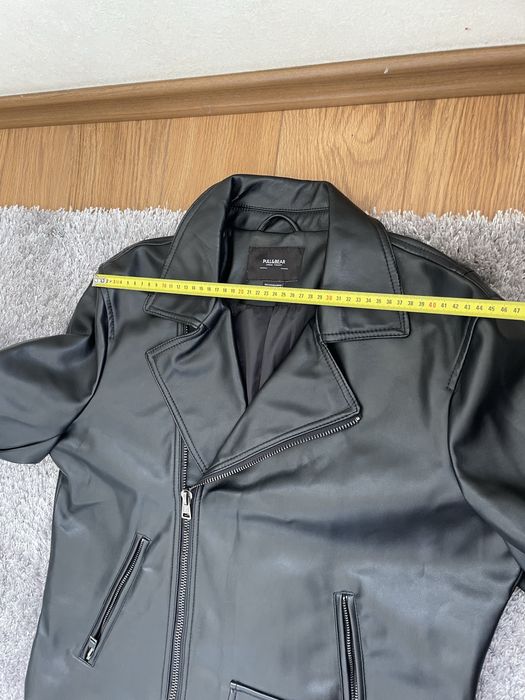 Шкіряна куртка чоловіча Pull&Bear