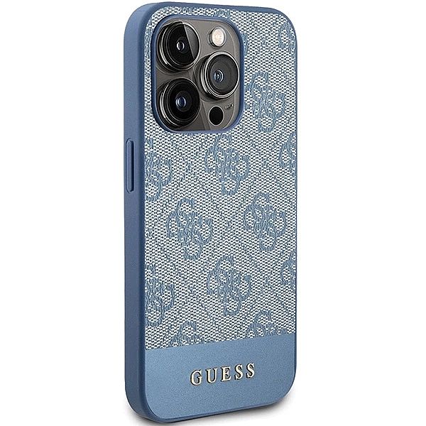 Etui Guess 4G Stripe Collection na iPhone 15 Pro Max - niebieskie