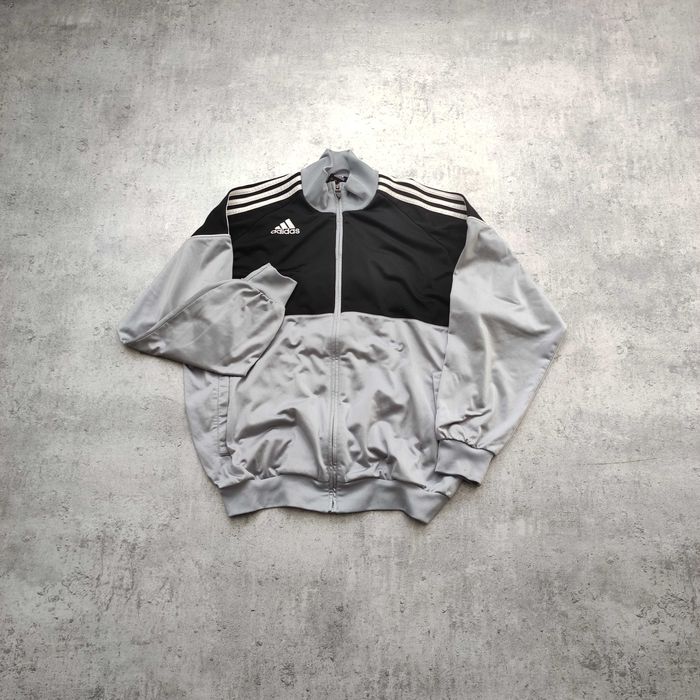 MĘSKA Bluza Rozpinana ClimaCool Czarno Szara Adidas Haft Logo Active