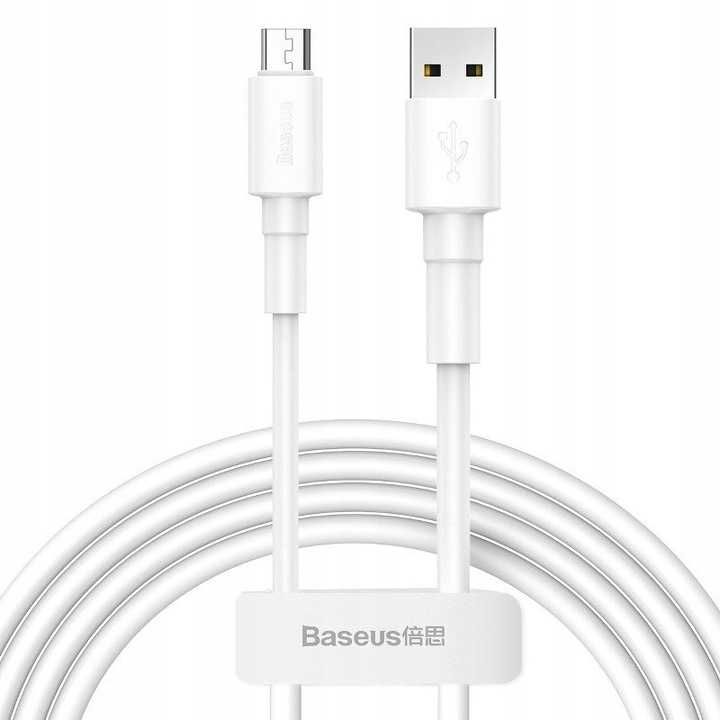 BASEUS Kabel USB - Micro USB 2.4A 1m biały