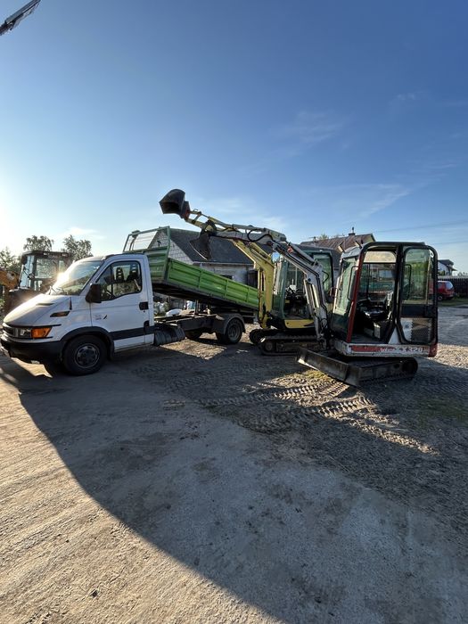 WOLNE TERMINY! Usługi minikoparką + wywrotka do 3,5 t+uslugi wiertnicą