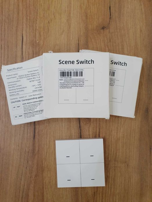 Pilot scen / 4 przyciski/ 3 x klik / włącznik / przycisk / Zigbee/Tuya