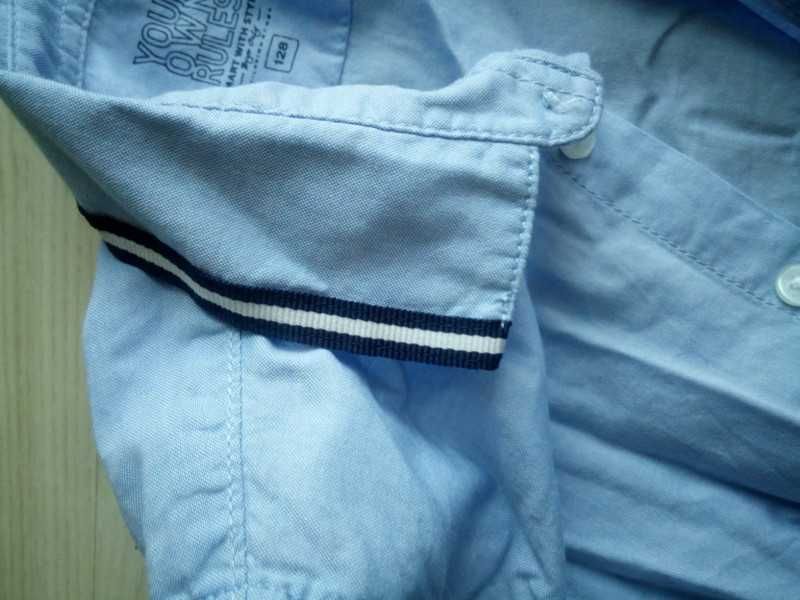 Elegancka bawełniana błękitna koszula dla chłopca Palomino 128