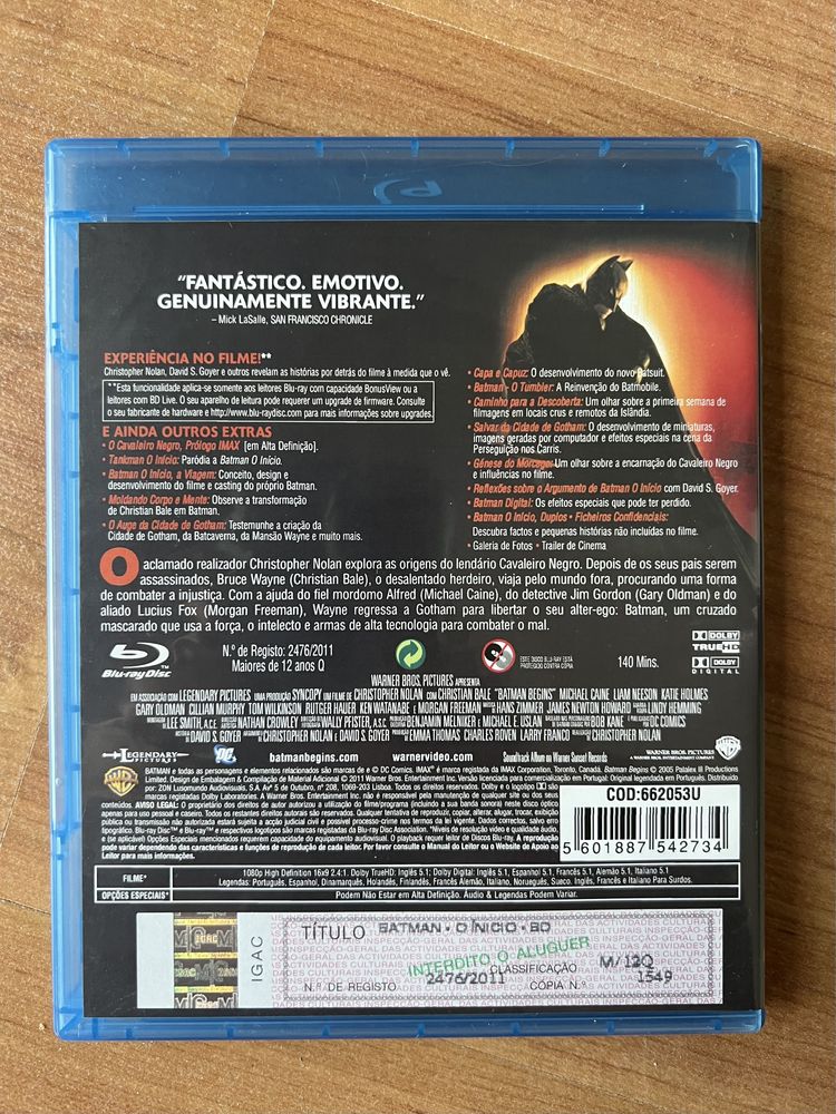 Batman O Início Blu-ray com legendas Português