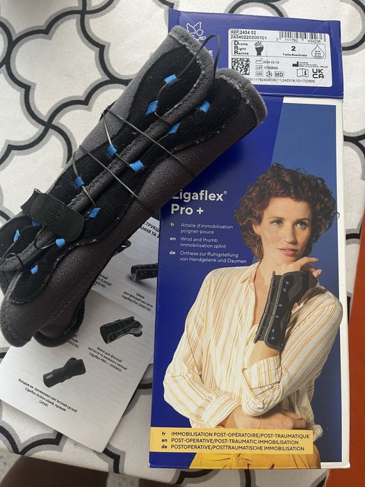 Шина для фіксації запястя і великого пальця