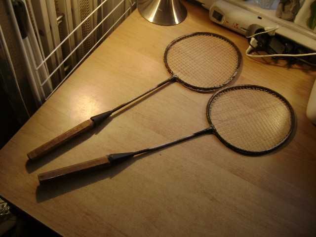 Starocie z PRL SPORT = 2 Rakietki metalowe do badmintona do renowacji