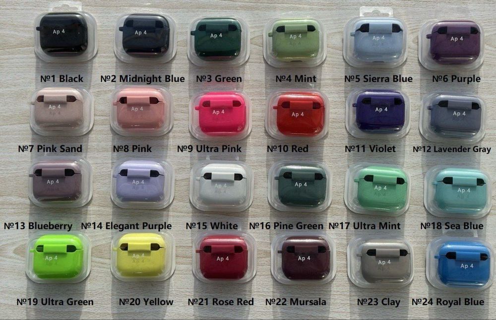Чехол софттач Silicone Case на Apple AirPods 4/ 3/ 2 Pro чохол