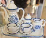 Miniaturowy serwis porcelanowy dla lalek, zabawka dla dzieci
