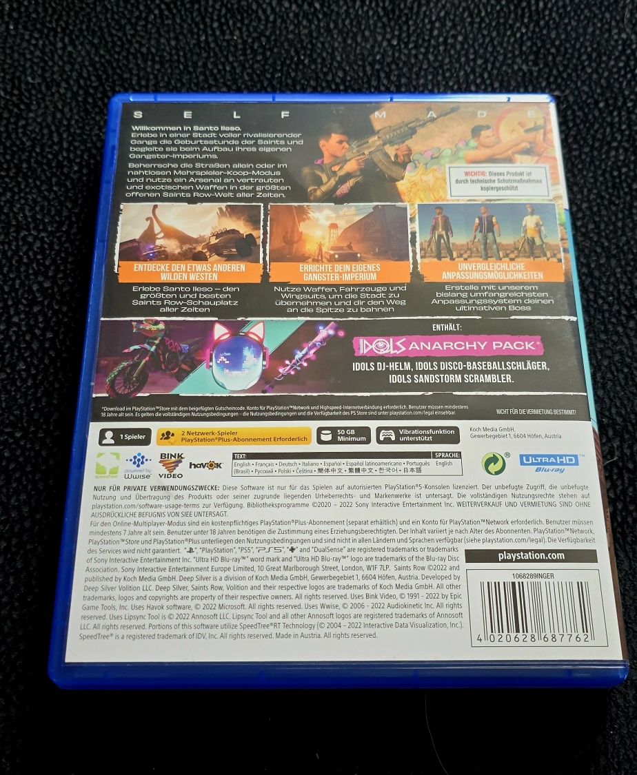 Gra Saints ROW PS5