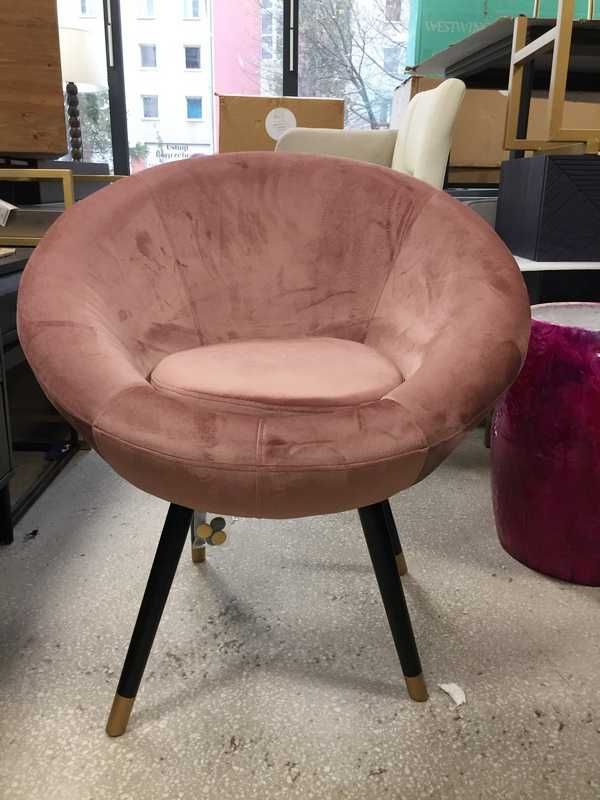 Fotel z aksamitu Lavard French Pink 79x76x69cm